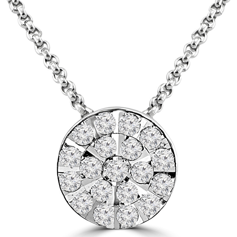 14K White Gold Multi Shape Diamond Baguette Necklace – PMT