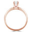Round Cut Diamond Solitaire 4-Prong Engagement Ring in Rose Gold - #S4R-R
