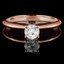 Round Cut Diamond Solitaire 4-Prong Engagement Ring in Rose Gold - #S4R-R