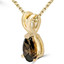 Pear Cut Champagne Diamond Solitaire Pendant Necklace with Chain in Yellow Gold - #PPF2-Y-PE-CHAMP
