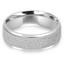 7.0 MM Brushed and Polished Mens Comfort Fit Wedding Band Ring in White Gold - #JM352-W