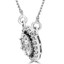 Round Cut Diamond Multi-Stone Shared-Prong Cluster Halo Pendant Necklace with Chain in White Gold - #RDE2528-W