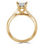 Princess Cut Diamond Solitaire 4-Prong Cathedral-Set Engagement Ring in Yellow Gold - #SPR2563-Y
