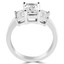 Emerald Cut Diamond Three-Stone 4-Prong Engagement Ring in White Gold - #IMP-R-G-W