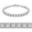 Round Cut Diamond Multi-Stone 4-Prong Vintage Fashion Tennis Bracelet in White Gold - #MIR-B-1859-W
