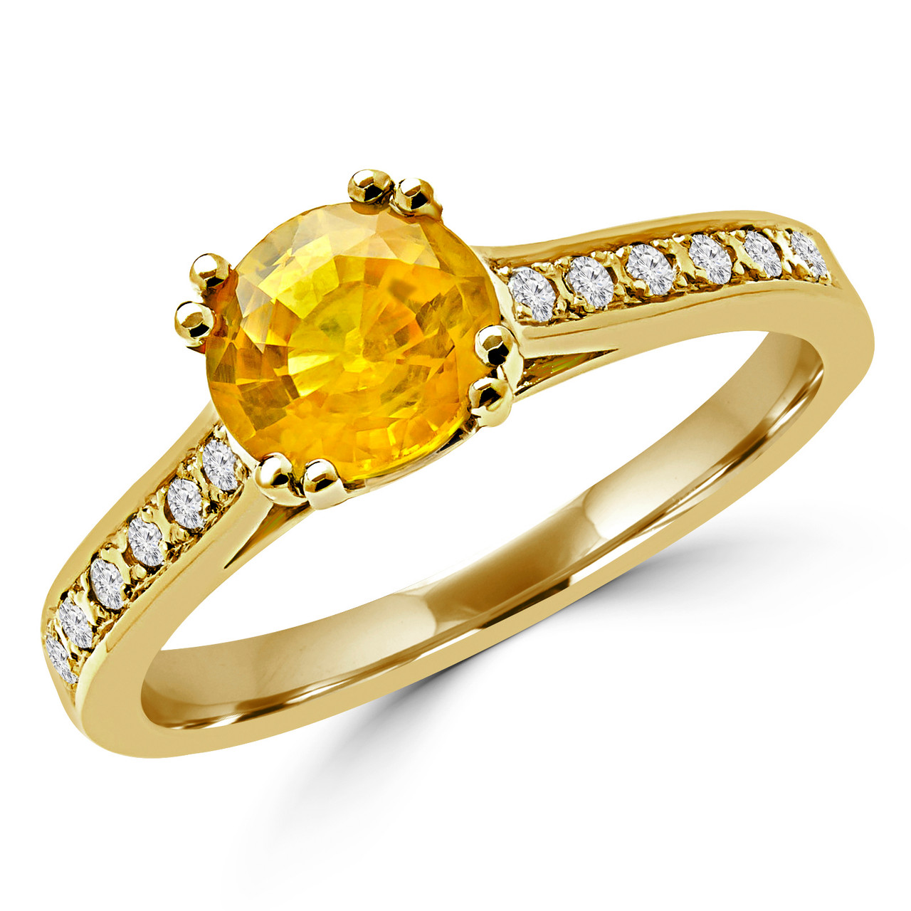 Sophia Yellow Sapphire Ring - Engagement Ring
