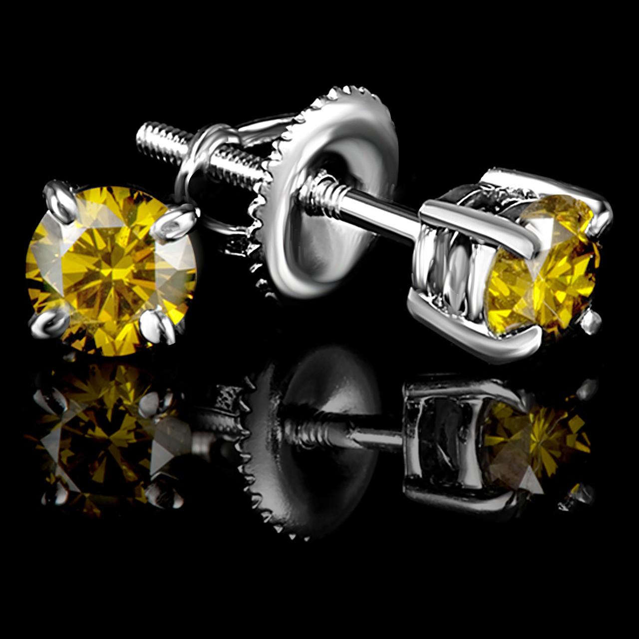 Canary Yellow Diamond Earrings Bijoux Majesty