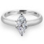 Marquise Cut Diamond Solitaire 6-Prong Engagement Ring in White Gold - #1504L-W-MQ