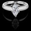Marquise Cut Diamond Solitaire 6-Prong Engagement Ring in White Gold - #1504L-W-MQ