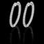 Round Cut Diamond Oval Shaped Inside Outside Hoop Multi-Stone Bar-Set Earrings in White Gold - #E332