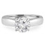 Round Cut Diamond Solitaire 4-Prong Engagement Ring in White Gold - #1625L-W