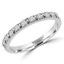 Round Cut Diamond Multi-Stone Shared-Prong Wedding Band Ring in White Gold - #NOVOBAND-W