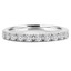 Round Cut Diamond Multi-Stone Shared-Prong Wedding Band Ring in White Gold - #NOVOBAND-W