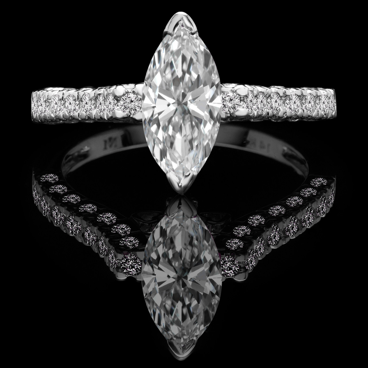 Marquise Cut Diamond Engagement Ring | Bijoux Majesty
