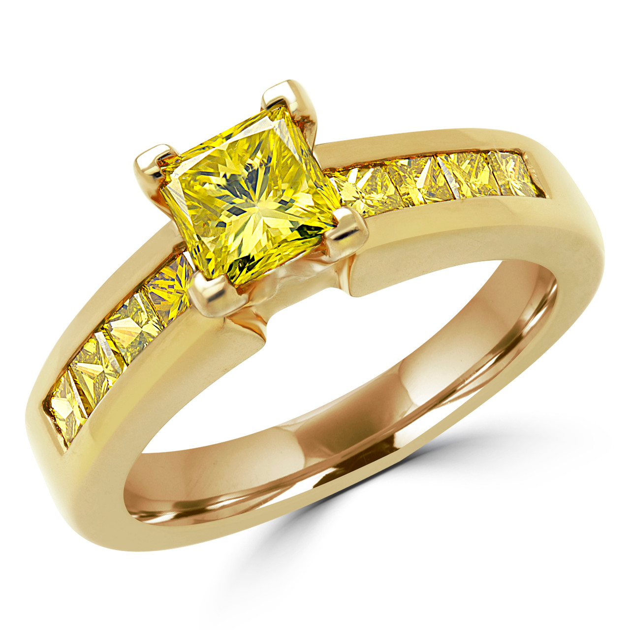 Canary Diamond Engagement Ring | Bijoux Majesty