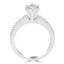Marquise Cut Diamond Multi-Stone 6-Prong Engagement Ring with Round Diamond Accents in White Gold - #2457L-W-MQ