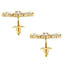 Round Cut Diamond Multi-Stone Prong-Set Sunburst Flower Motif Fashion Stud Earrings with Screwbacks in Yellow Gold - #MD-E-WIGHT-Y