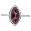 Marquise Cut Red Garnet Gemstone Multi-Stone V-Prong Halo Fashion Cocktail Ring with Round White Diamond Accents in White Gold - #HR10067-W-MQ-GAR