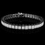 Radiant Cut Diamond Bar Set Tennis Bracelet in White Gold - #B-619-W