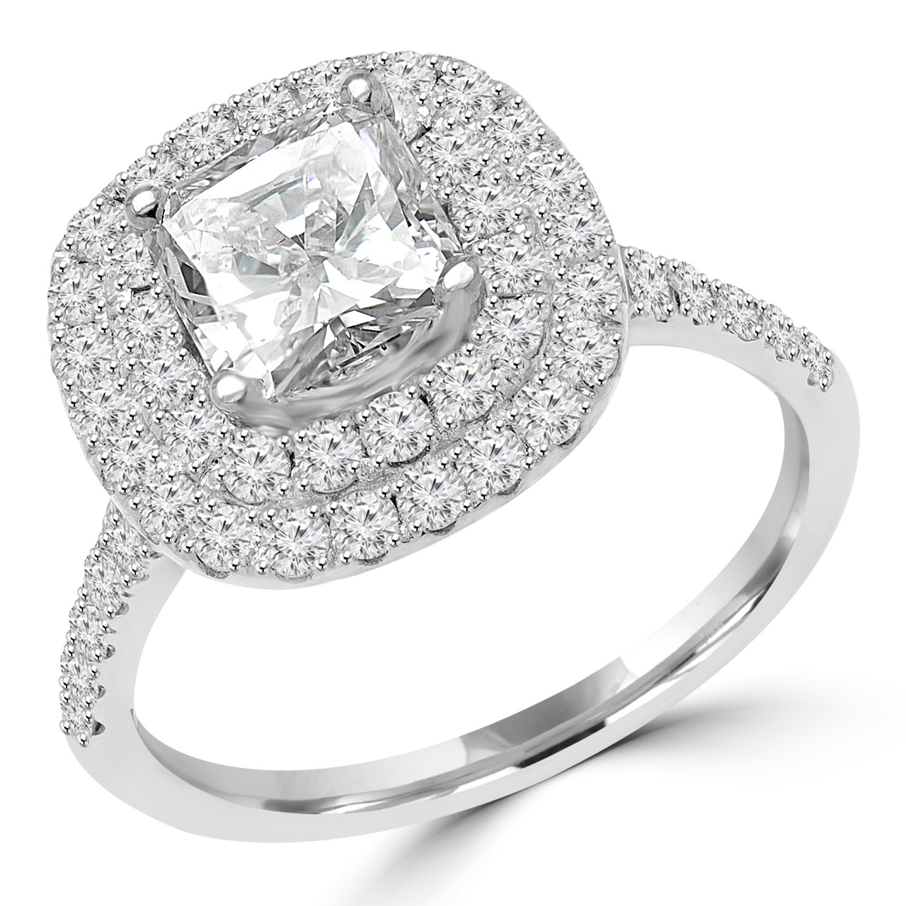 Double Halo Solitaire Diamond Engagement Ring – Rocco's Jewelry