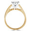 Princess Cut Diamond Solitaire Cathedral-Set 4-Prong Engagement Ring in Yellow Gold - #323LP-Y
