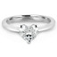 Heart Cut Diamond Solitaire 3-Prong Engagement Ring in White Gold - #SHS2507-W-HEART