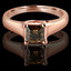 Princess Cut Champagne Diamond Solitaire 4-Prong Trellis-Set Engagement Ring in Rose Gold - #SPR2066-R-PR-CHAMP