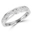 Round Cut Diamond Semi-Eternity Channel-Set Wedding Band Ring in White Gold - #HR4524-W
