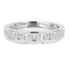 Round Cut Diamond Semi-Eternity Channel-Set Wedding Band Ring in White Gold - #HR4524-W