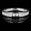 Round Cut Diamond Semi-Eternity Channel-Set Wedding Band Ring in White Gold - #HR4524-W