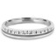 Round Cut Diamond 4-Prong Semi-Eternity Wedding Band Ring in White Gold - #CNFX60