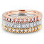 Round Cut Diamond Multi-Stone Stackable 4-Prong Wedding Band Ring in White Gold, Yellow Gold & Rose Gold - #ESFTH94