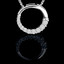 Round Cut Diamond Multi-Stone Shared-Prong Journey Circle Pendant Necklace with Chain in White Gold - #PEOH6713-W