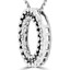 Round Cut Black & White Diamond Multi-Stone Shared-Prong Circle of Life Pendant Necklace with Chain in White Gold - #CDPEOC7452