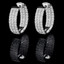 Round Cut Diamond Inside Outside Hoop Multi-Stone Three Row Pave-Set Earrings in White Gold - #EAOC3262