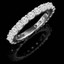 Round Cut Diamond Full-Eternity Shared-Prong Diamond Wedding Band Ring in White Gold - #HR6950-W