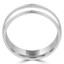 6.0 MM Brushed & Polished Milgrain Mens Comfort Fit Wedding Band Ring in White Gold - #J112-620G-W