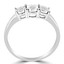 Round Cut Diamond Three-Stone Illusion-Set Engagement Ring in White Gold - #GSEFX117