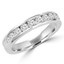 Round Cut Diamond Semi-Eternity Channel-Set Wedding Band Ring in White Gold - #HR4501-W