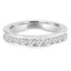 Round Cut Diamond Semi-Eternity Channel-Set Wedding Band Ring in White Gold - #HR4501-W