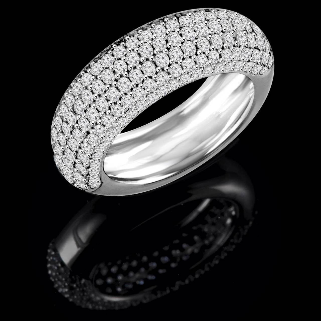 Pave Diamond Crossover Fashion Ring in 14k Gold (1.71 carat diamonds) –  Five Star Jewelry Brokers