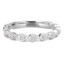 Round Cut Diamond Multi-Stone 3-Prong Wedding Band Ring in White Gold - #HR6412-W