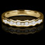 Round Cut Diamond Multi-Stone Channel-Set Wedding Band Ring in Yellow Gold - #HR4779-Y
