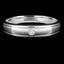 Round Cut Diamond Bezel-Set Comfort Fit Mens Wedding Band Ring in White Gold - #HR2272-W