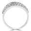 Round Cut White Diamond Multi-Stone 5-Row Fashion Cocktail Prong-Set Ring in White Gold - #HDR4221-W