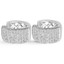 Round Cut Diamond Multi-Stone Huggie Hoop Pave Earrings in White Gold - #HDE1333-HDE1033-W