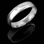 Round Cut Diamond Bezel-Set Comfort Fit Mens Wedding Band Ring in White Gold - #HR3223-W