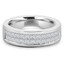Princess Cut Diamond Multi-Stone Invisible-Set Wedding Band Ring in White Gold - #HR10086-W