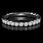 Round Cut Diamond Multi-Stone Bezel-Set Wedding Band Ring in White Gold - #HR6413-W