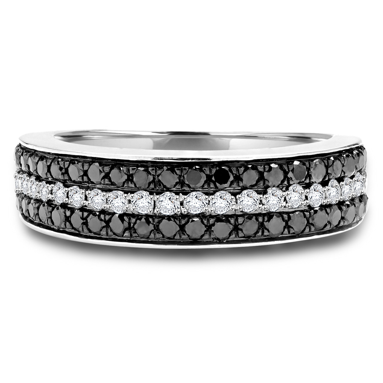 Black and White Diamond Ring Bijoux Majesty